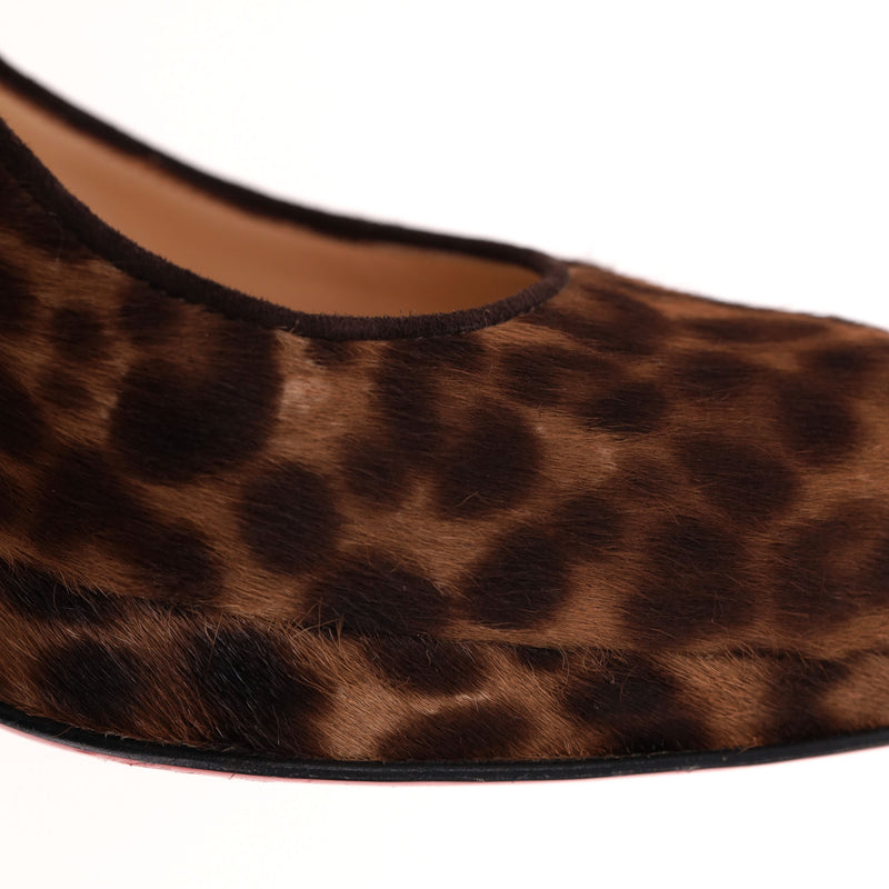 Christian Louboutin Leopard Print Pony Hair Bianca Pumps. Size 39.5