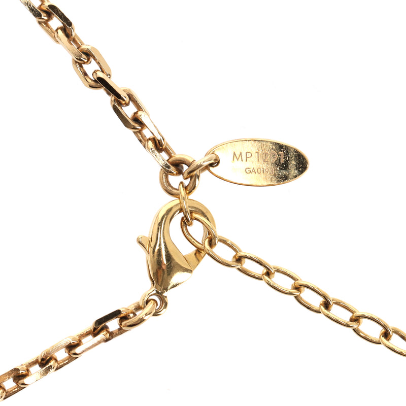 Louis Vuitton Crystal, Wood & Resin Beaded Necklace