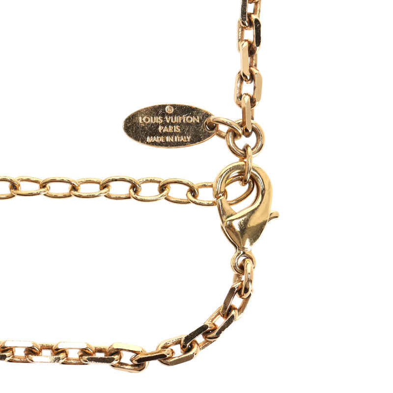 Louis Vuitton Crystal, Wood & Resin Beaded Necklace