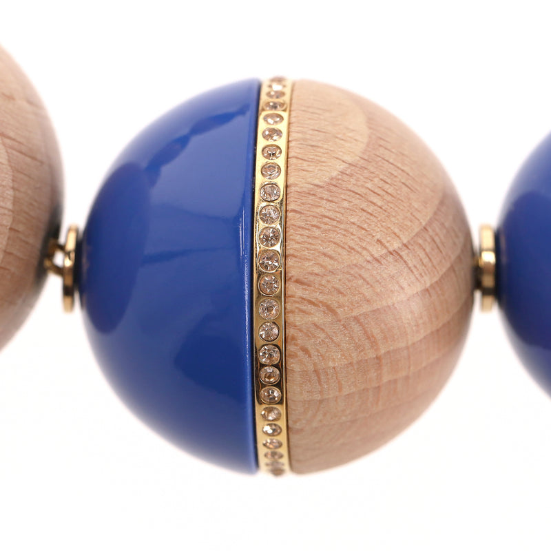 Louis Vuitton Crystal, Wood & Resin Beaded Necklace