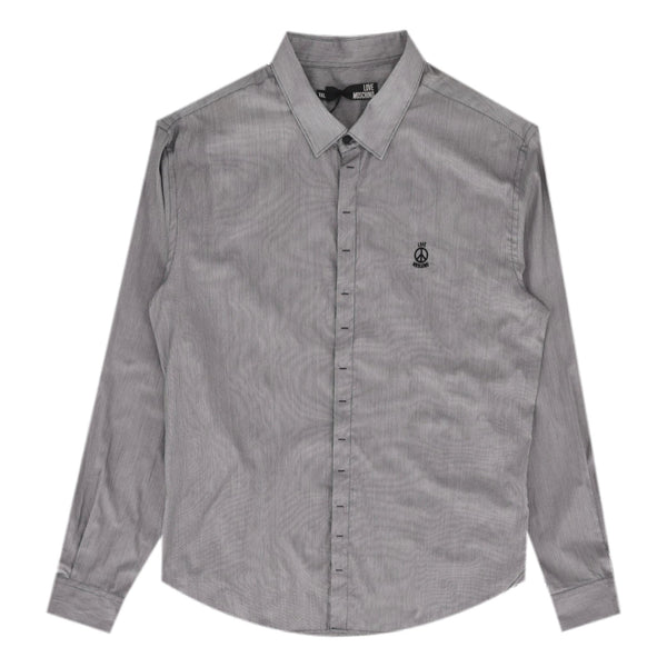 Love Moschino Logo Detail Cotton Shirt. Size XXL