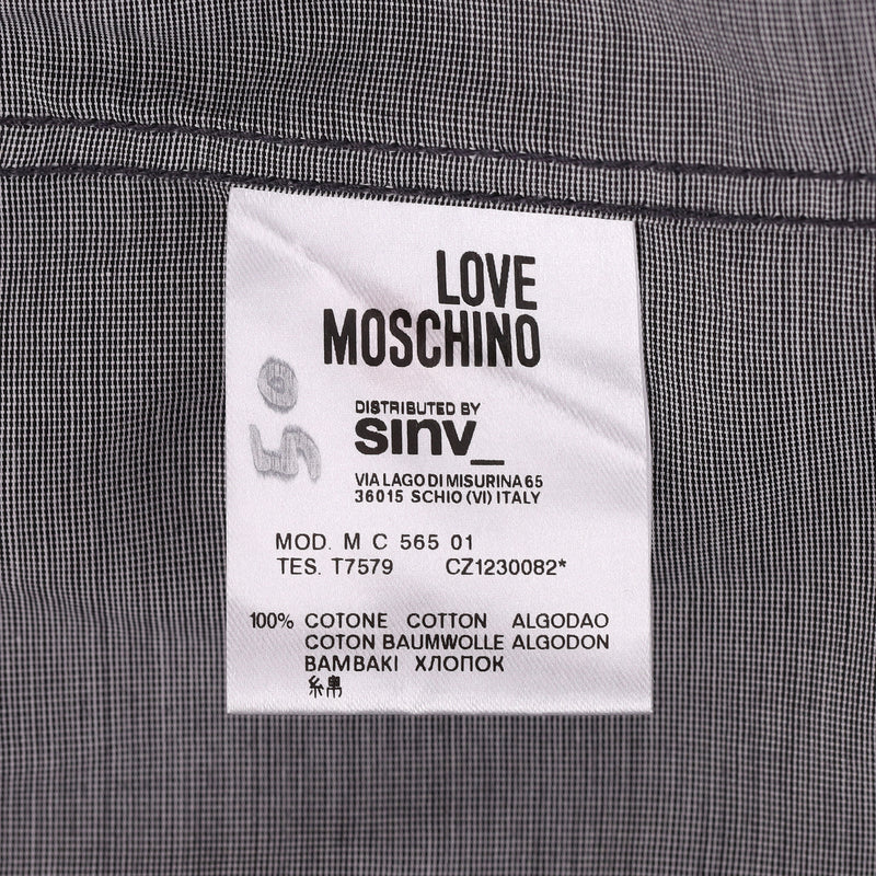Love Moschino Logo Detail Cotton Shirt. Size XXL