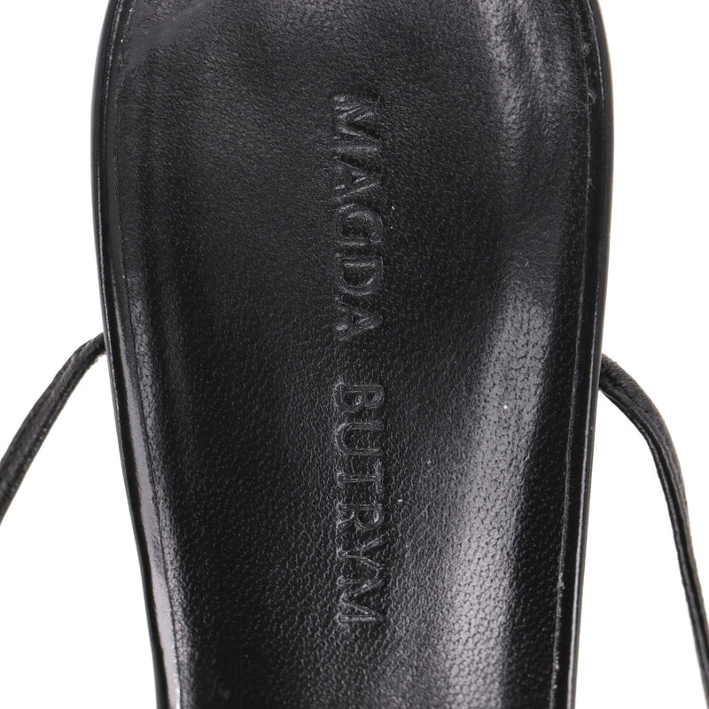 Magda Butrym Leather Ankle-Tie Stiletto Heels.Size 36