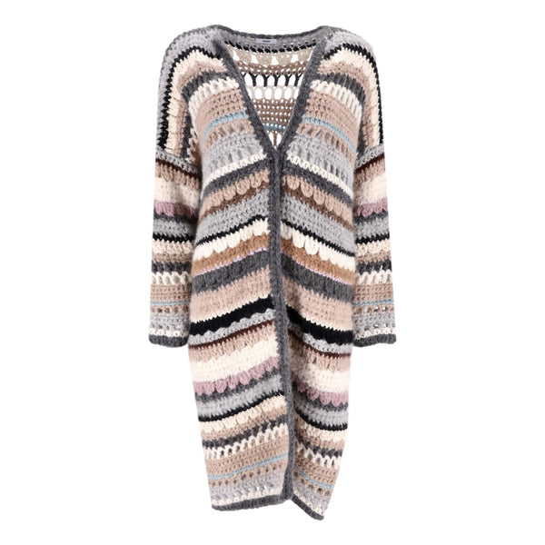Maiami Alpaca & Merino Wool Crochet Cardi/Coat. Size S/M