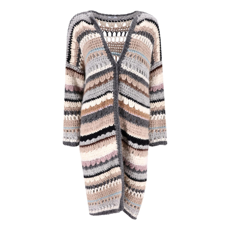 Maiami Alpaca & Merino Wool Crochet Cardi/Coat. Size S/M
