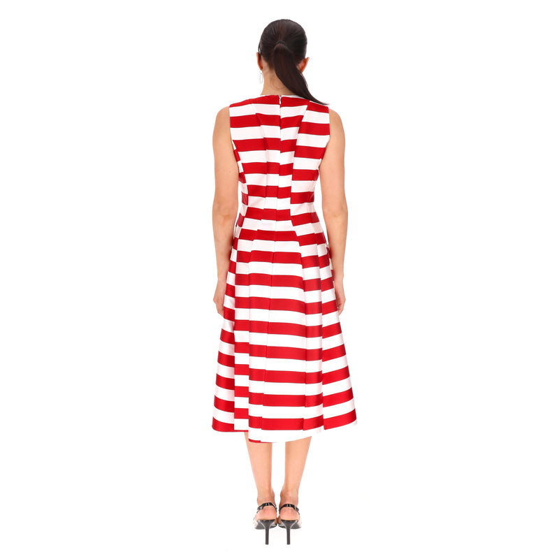 Maison Rabih Kayrouz Striped Silk Blend Tulip Dress. Size 38FR