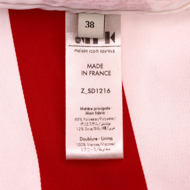 Maison Rabih Kayrouz Striped Silk Blend Tulip Dress. Size 38FR