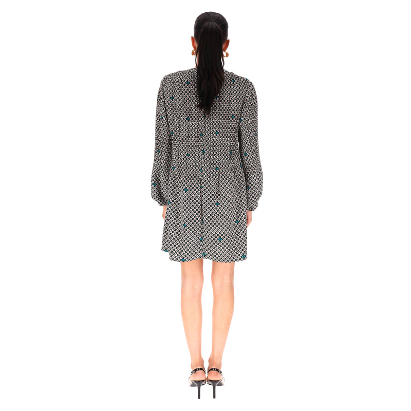 Maje Printed Pleated Dress. Size 3