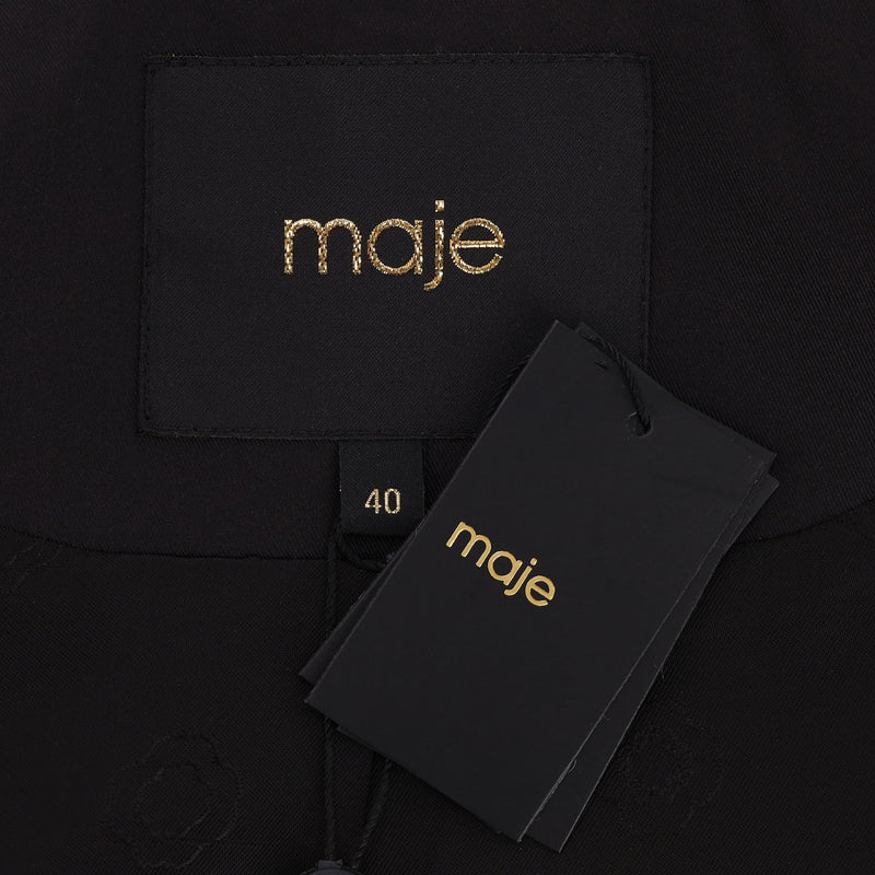 Maje Cropped Satin Jacket. Size 40FR