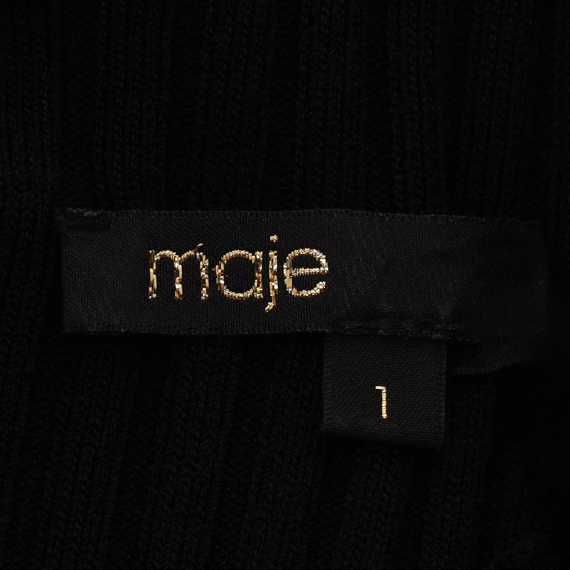 Maje Knitted Cold-Shoulder Top. Size 1