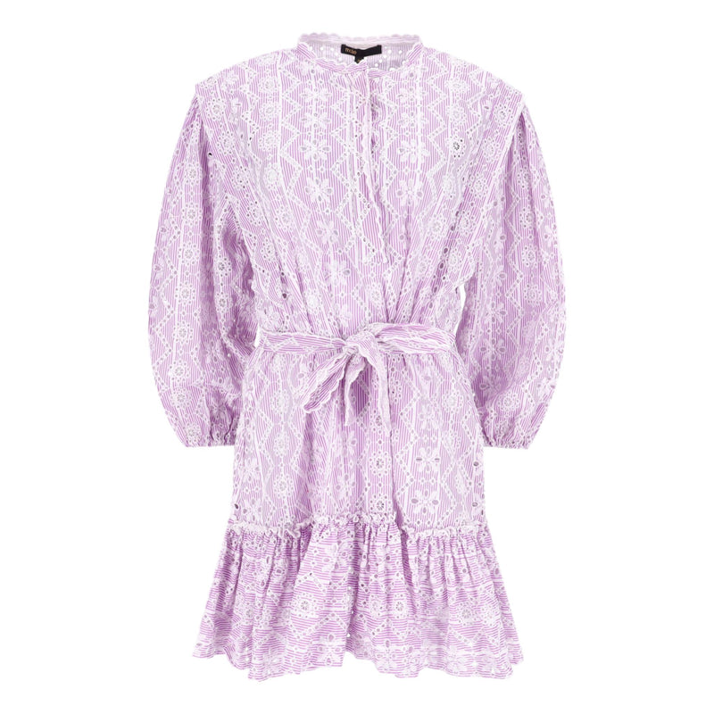 Maje Broderie Anglaise Cotton Mini Dress. Size 38FR