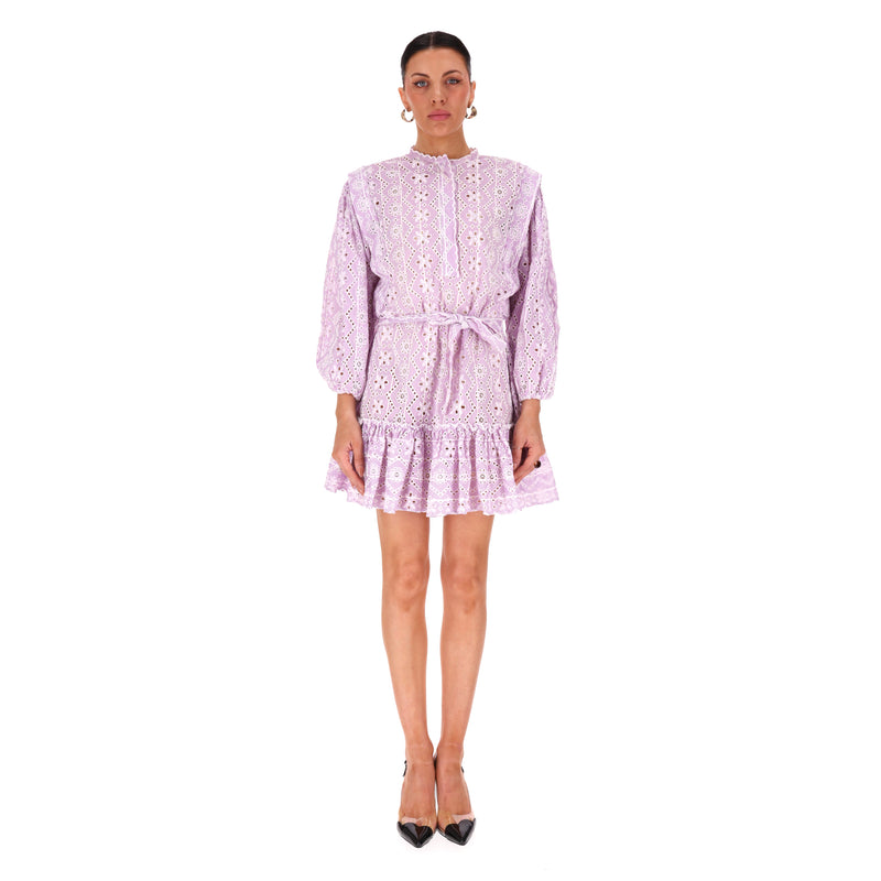 Maje Broderie Anglaise Cotton Mini Dress. Size 38FR