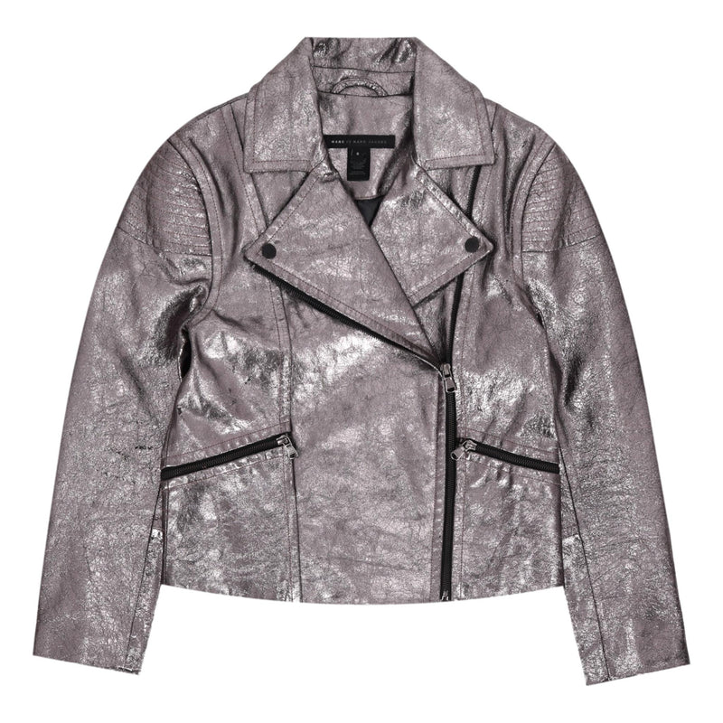 Marc By Marc Jacobs Metallic Leather Biker Jacket. Size S