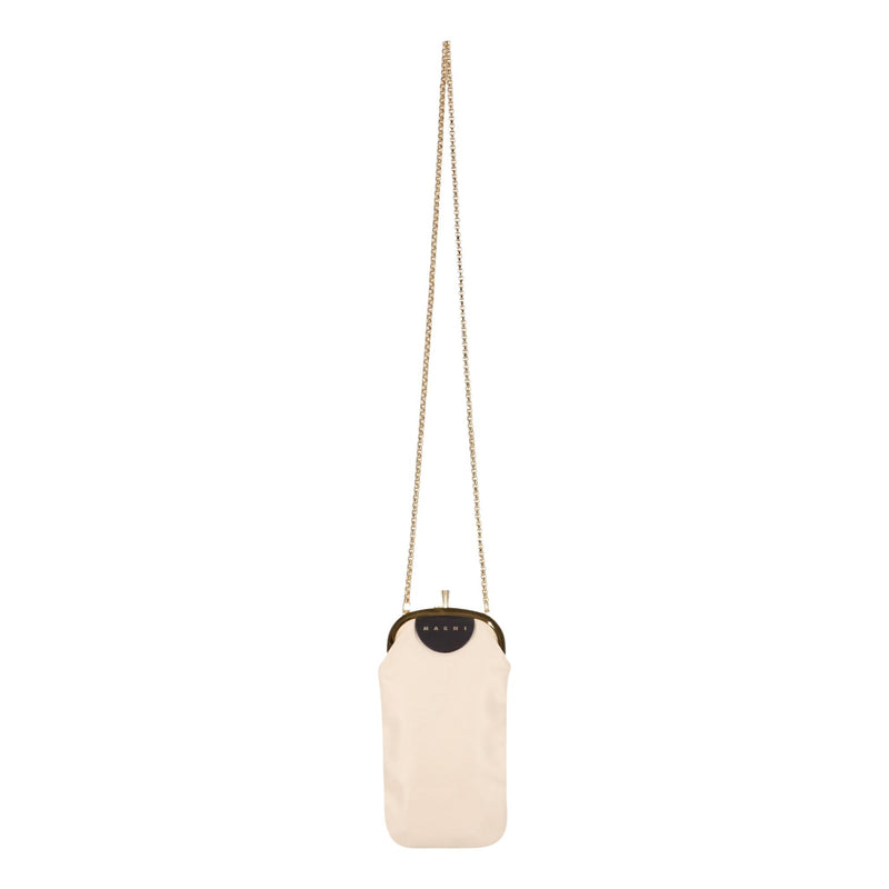 Marni Two-Tone Leather Phone Pouch/Bag On A Chain