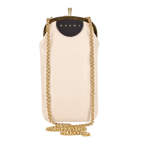 Marni Two-Tone Leather Phone Pouch/Bag On A Chain