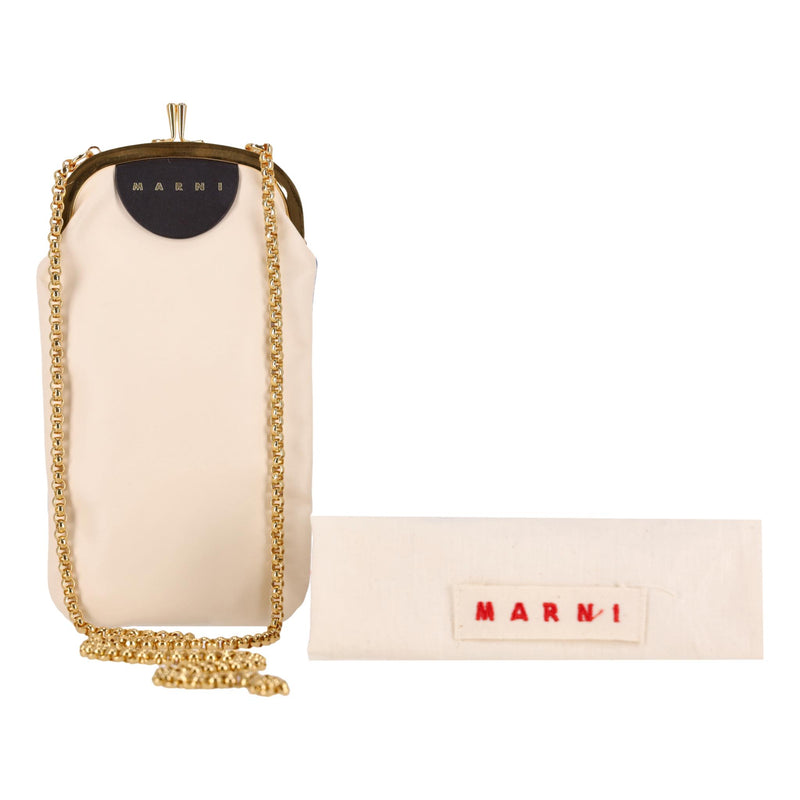 Marni Two-Tone Leather Phone Pouch/Bag On A Chain