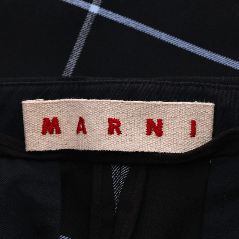 Marni Checked Cotton Blend Trousers. Size 42IT