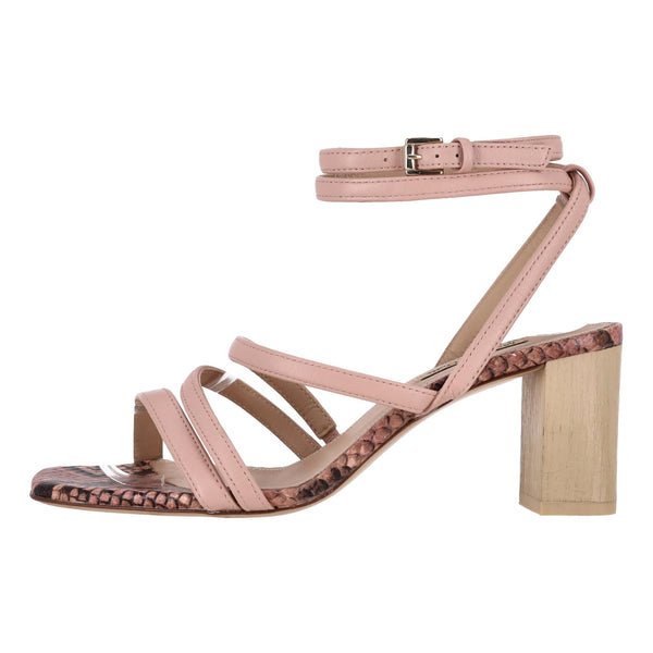 Massimo Dutti Snake Print Leather Sandals. Size 37