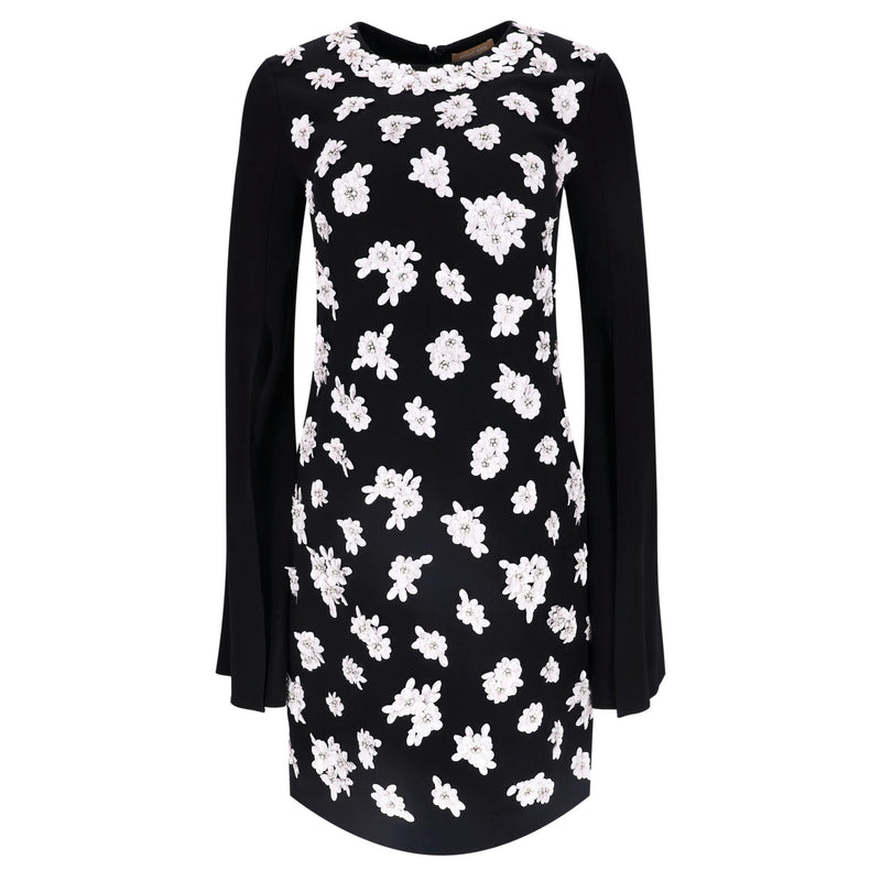 Michael Kors Collection Flower Embellished Dress With Slit Sleeves. Size 4US