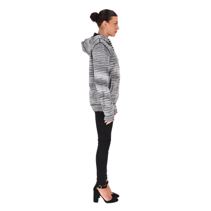 Missoni Space-Dyed Cotton Zipped Hooded Sweatshirt. Size M