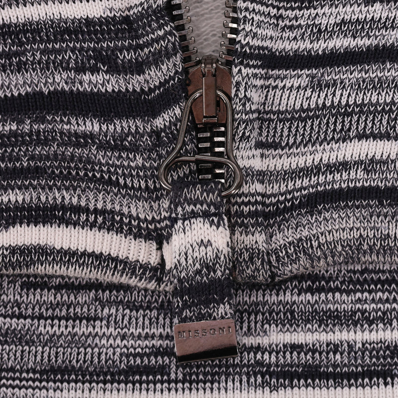 Missoni Space-Dyed Cotton Zipped Hooded Sweatshirt. Size M