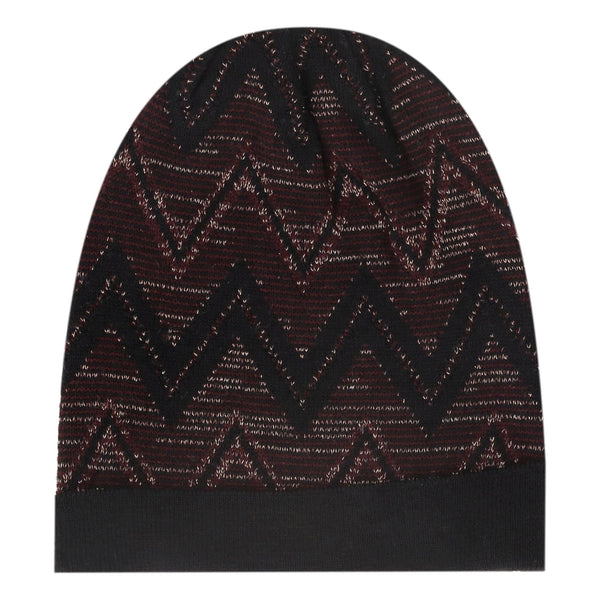 Missoni Wool Blend Knitted Zigzag Beanie Hat