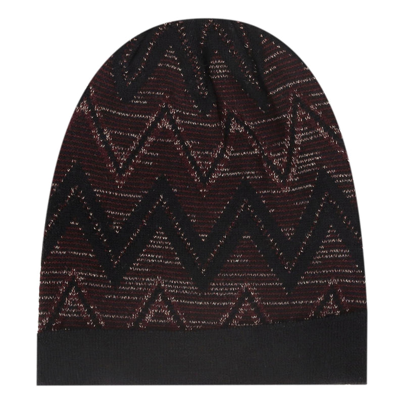 Missoni Wool Blend Knitted Zigzag Beanie Hat