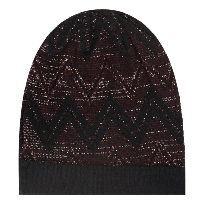 Missoni Wool Blend Knitted Zigzag Beanie Hat