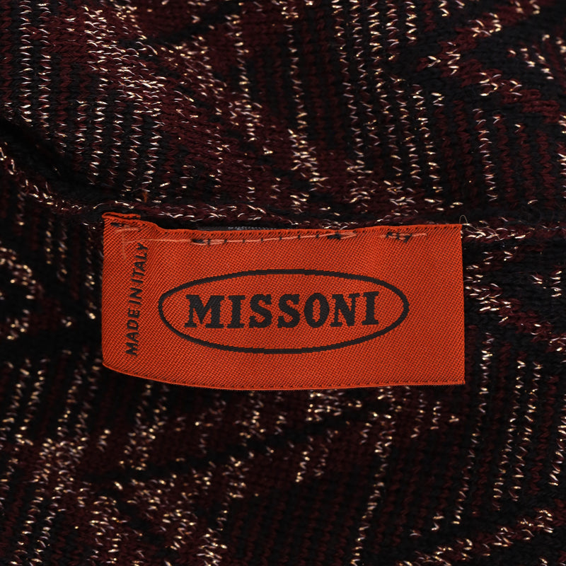 Missoni Wool Blend Knitted Zigzag Beanie Hat