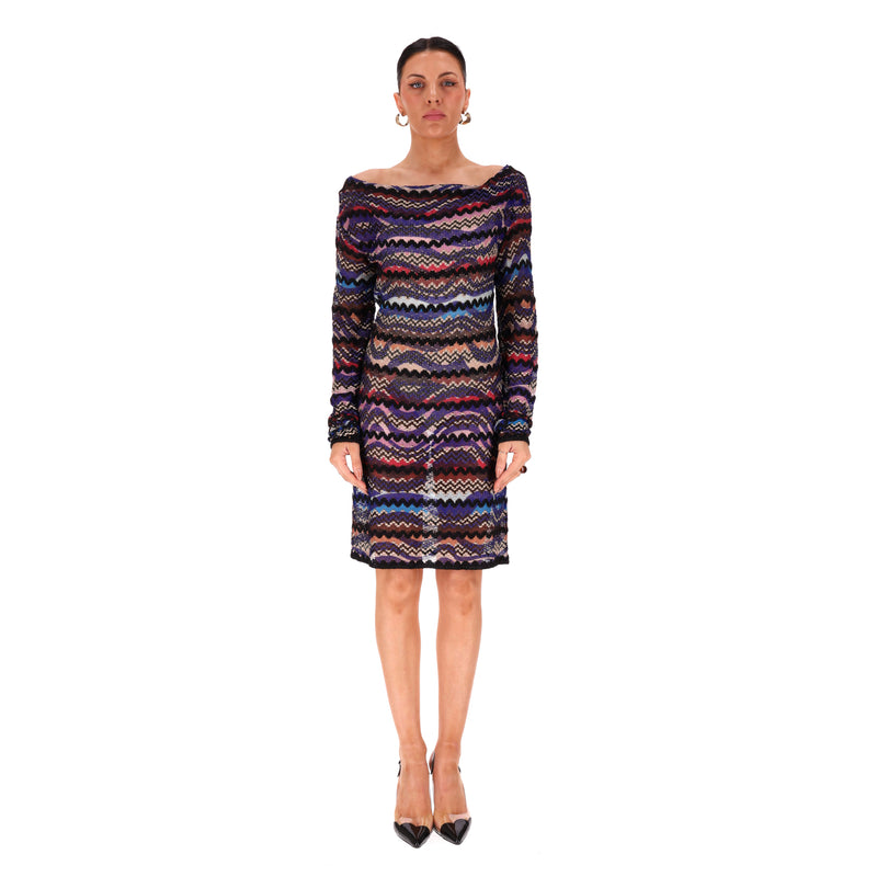 Missoni Zigzag Knitted Dress. Size 44IT