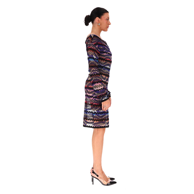 Missoni Zigzag Knitted Dress. Size 44IT