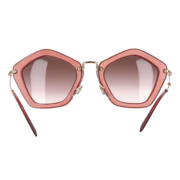 Miu Miu Velvet Pentagon-Shaped Sunglasses