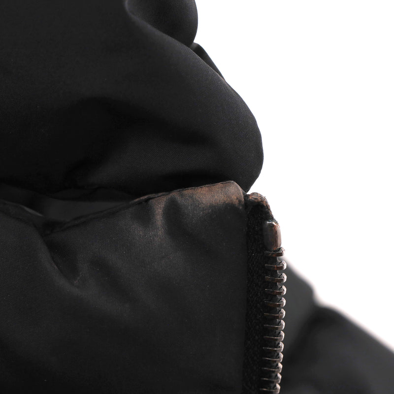 Moncler Down Fur-Trim Hood Jacket. Size 0