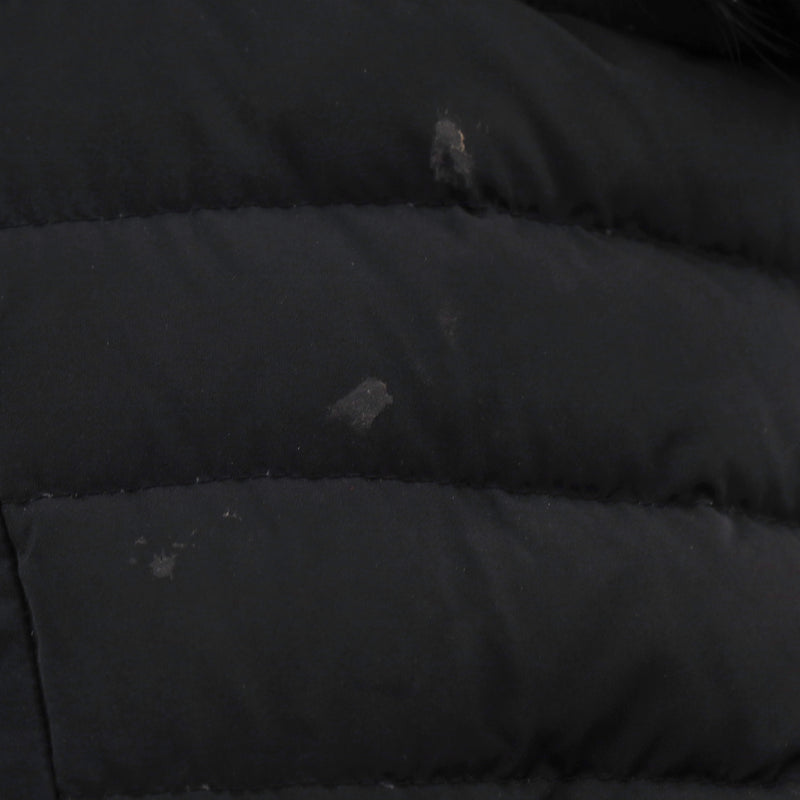 Moncler Down Fur-Trim Hood Jacket. Size 0