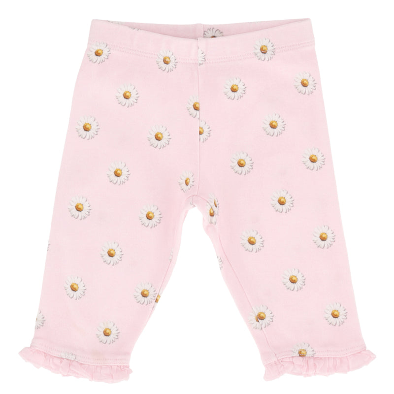 Monnalisa Baby Girl Cotton Daisy Print Leggings. Size 6M