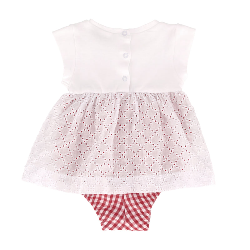 Monnalisa Baby Girl Cotton Romper Dress. Size 3M