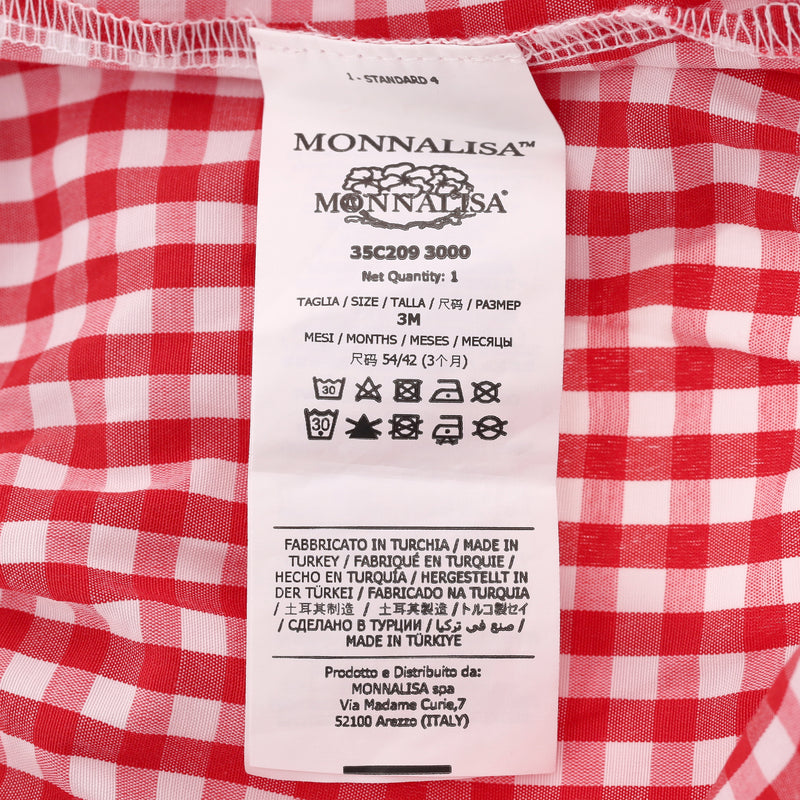 Monnalisa Baby Girl Cotton Romper Dress. Size 3M