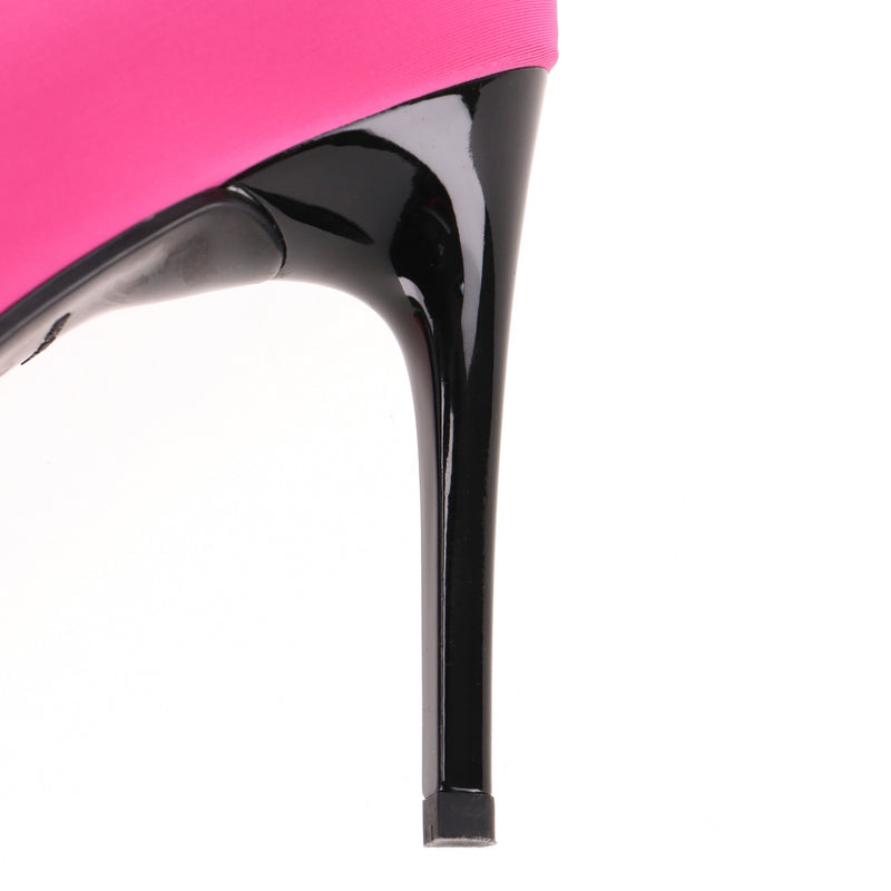 Love Moschino Logo Lycra Heels. Size 39