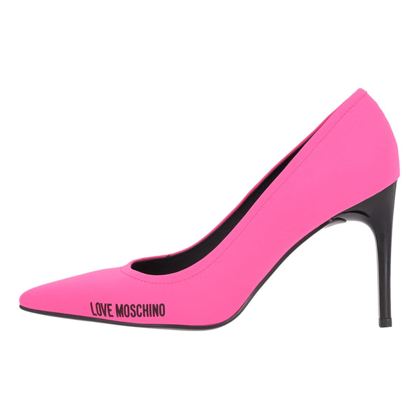 Love Moschino Logo Lycra Heels. Size 39