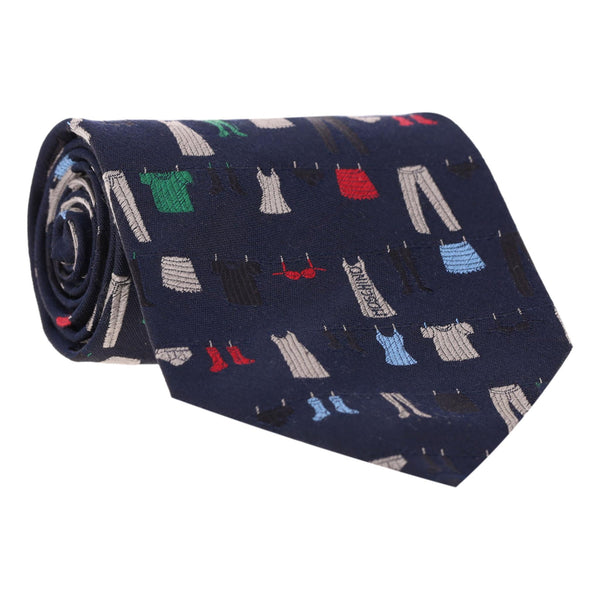 Moschino Embroidered Silk Tie
