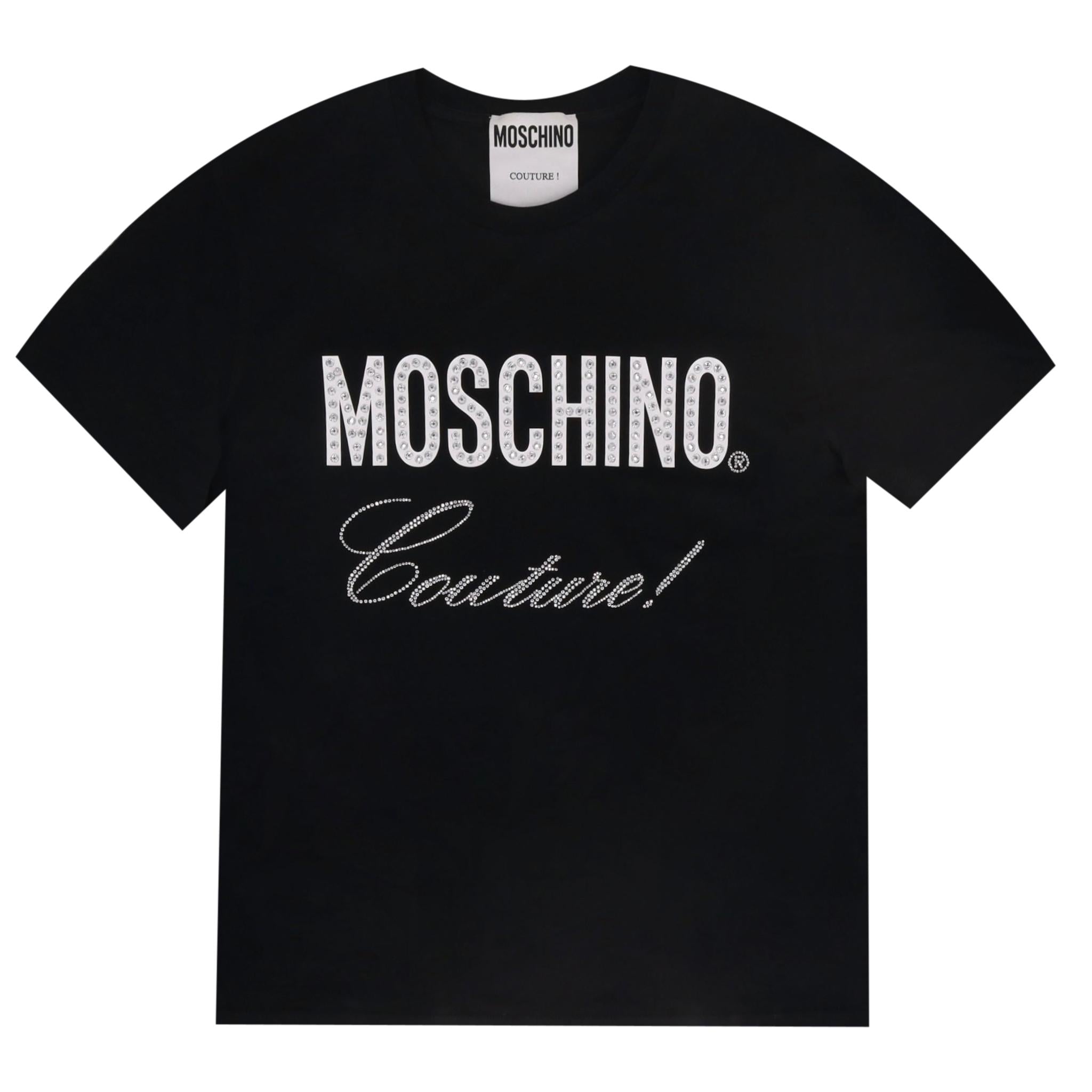 Moschino Couture Metallic Logo T-Shirt. Size 46IT – Shush London