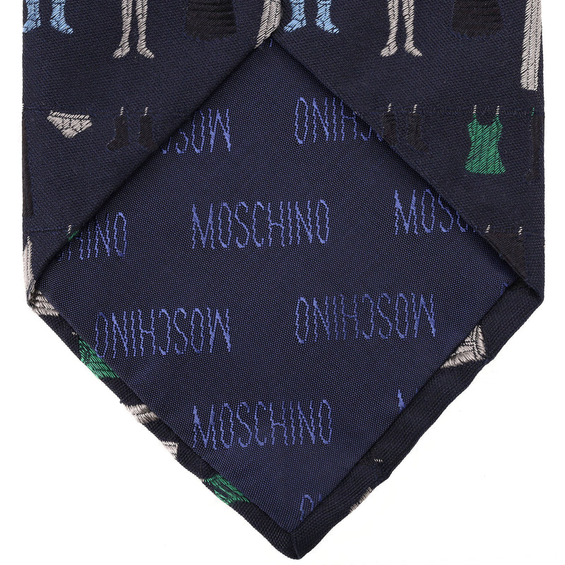 Moschino Embroidered Silk Tie