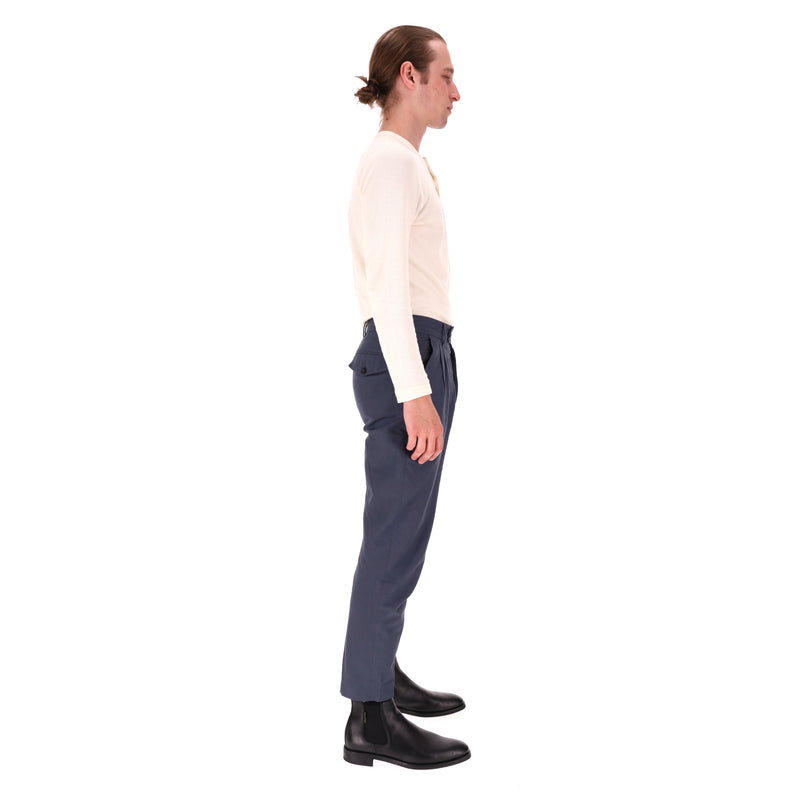 Mr P. Tapered Linen & Cotton Blend Trousers. Size 30