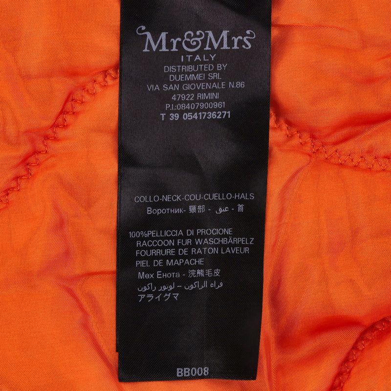 Mr & Mrs Raccoon Fur Trimmed Bomber Jacket. Size M