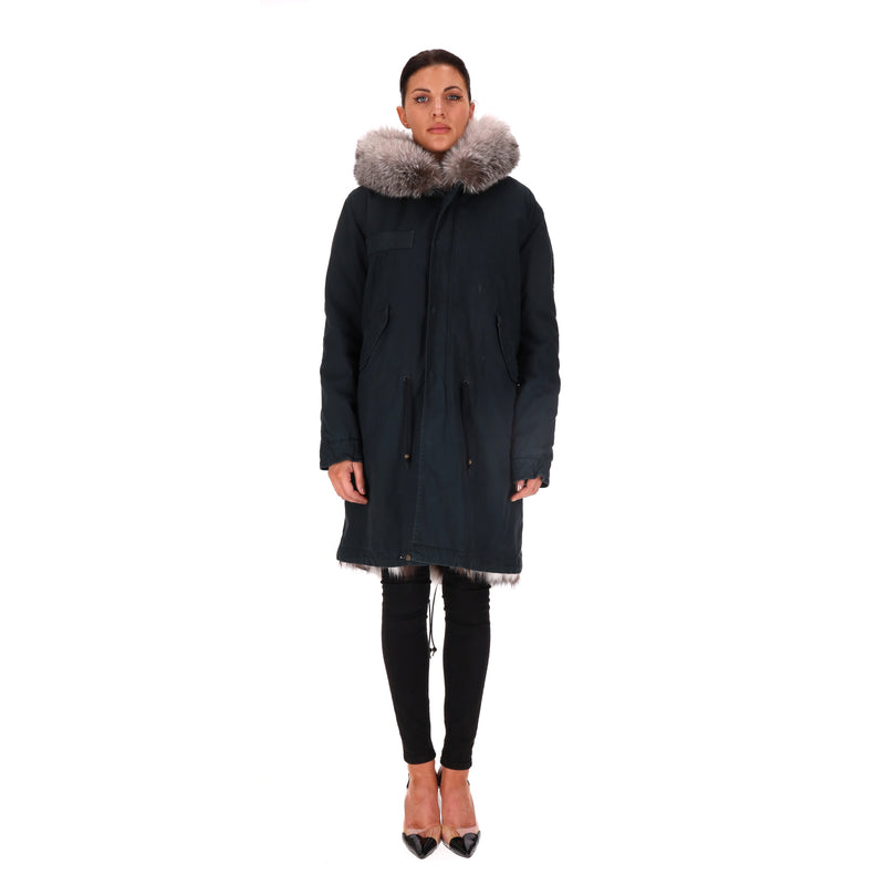 Mr & Mrs Fox Fur Lined Hooded Parka Coat/Jacket. Size XS