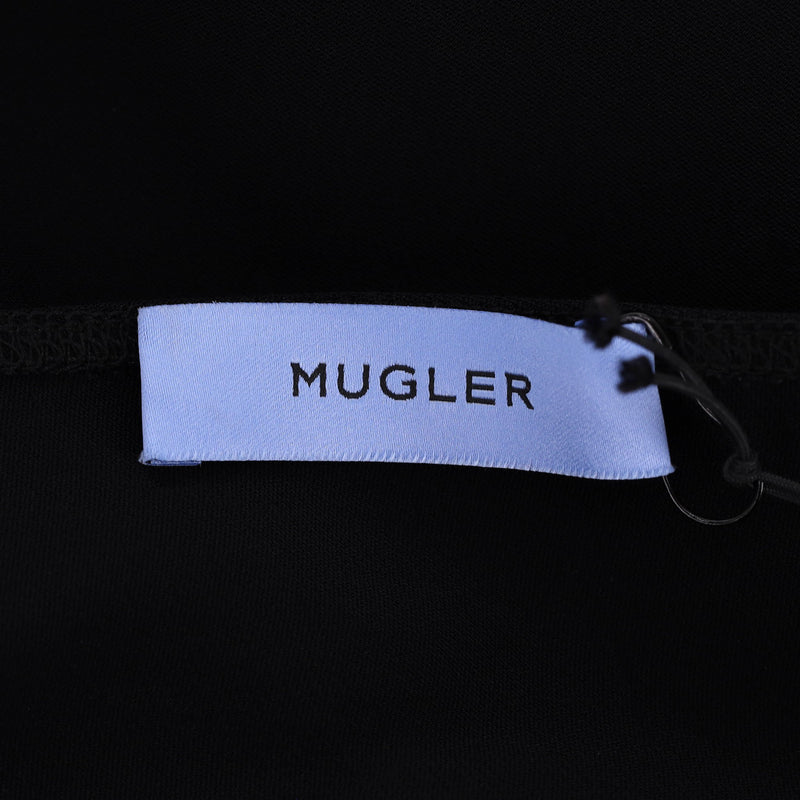 Mugler Asymmetric Cut-Out Neckline Bodycon Dress. Size 40FR