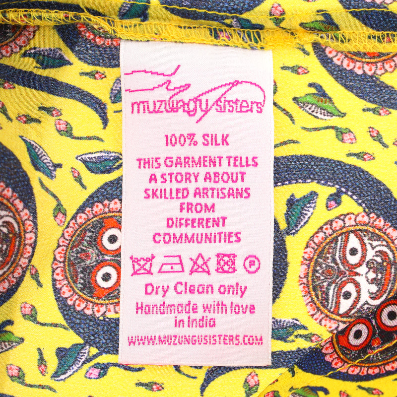 Muzungu Sisters Embroidered Silk Touba Dress. Size L