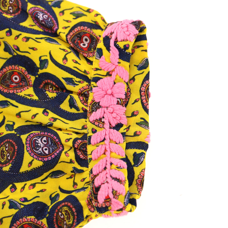 Muzungu Sisters Embroidered Silk Touba Dress. Size L