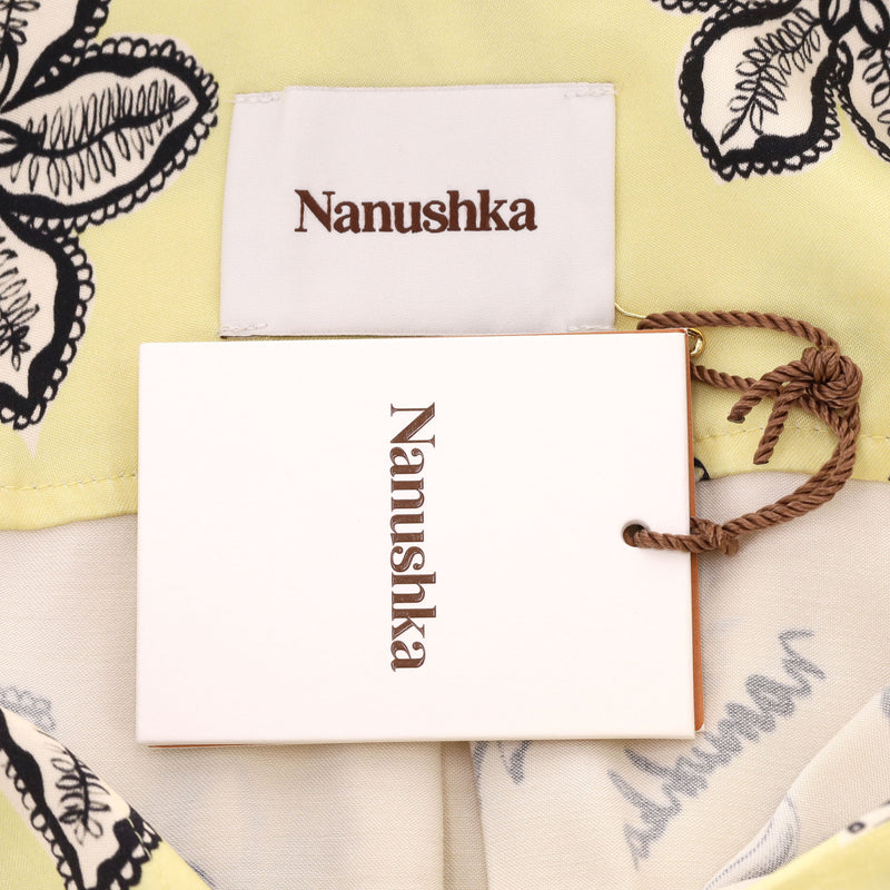 Nanushka Floral-Print Satin Shirt & Trousers Suit/Set. Size S