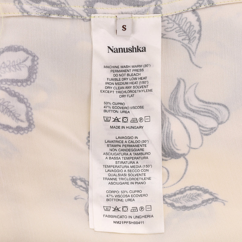 Nanushka Floral-Print Satin Shirt & Trousers Suit/Set. Size S
